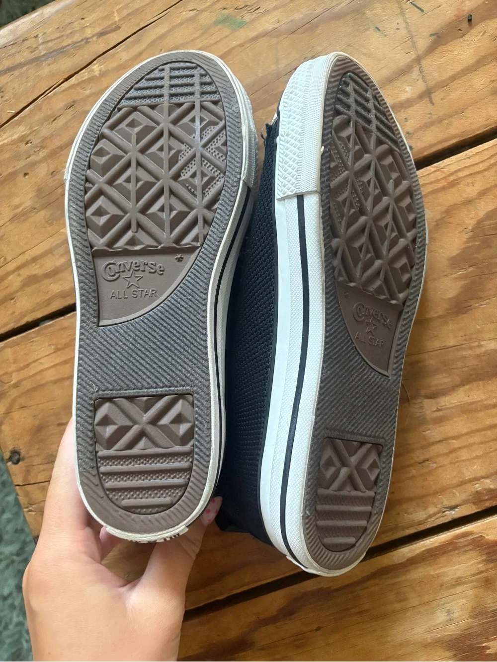 Converse Black & White Slip-On Knit Sneaker